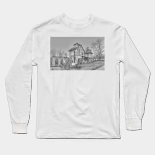 Le Moulin in Black & White Long Sleeve T-Shirt